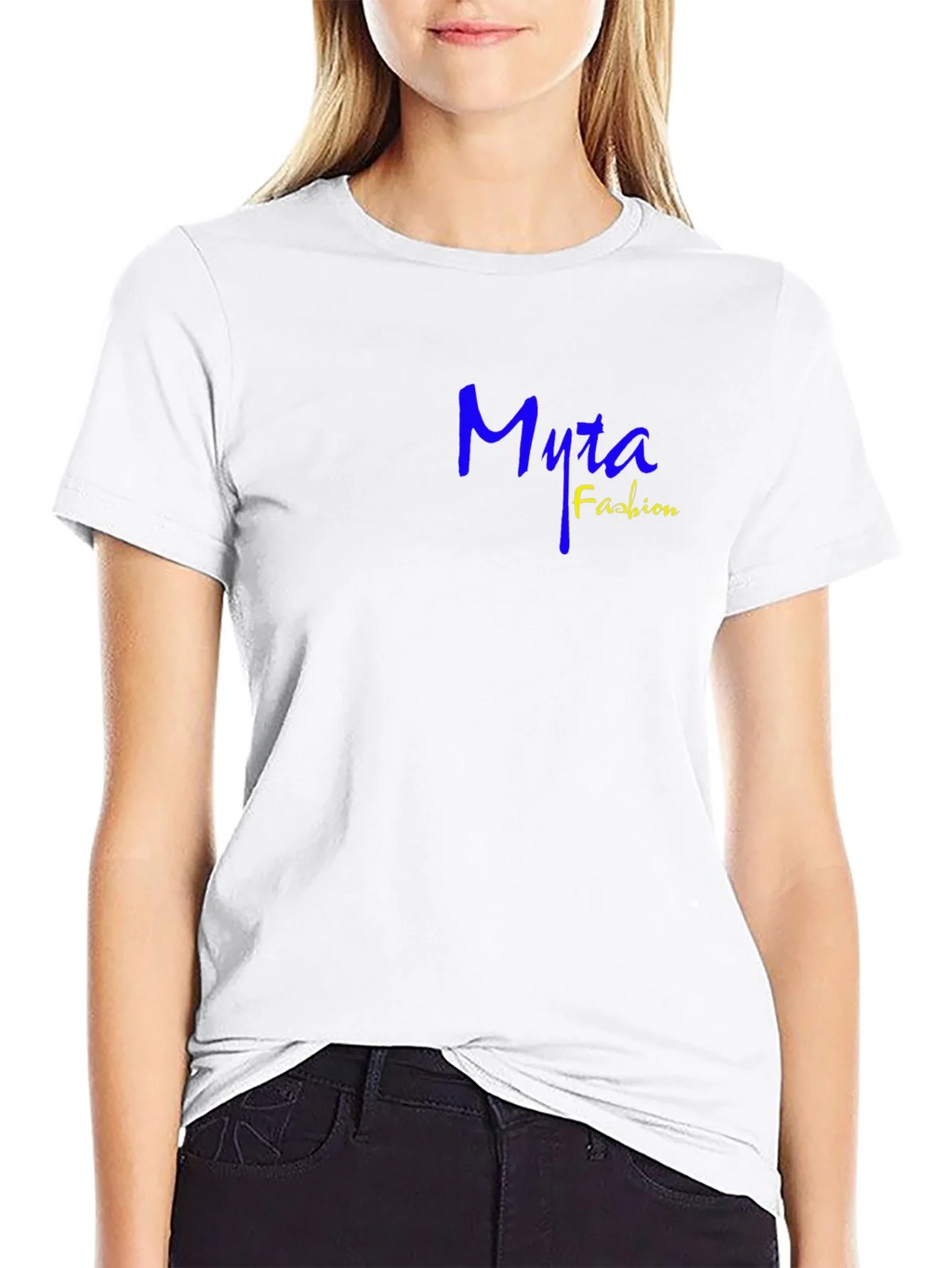 Myra Fashion Tee - Casual Black Cotton T-Shirt