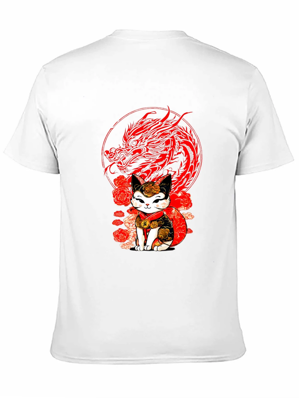 Lucky Cat & Dragon Graphic Tee