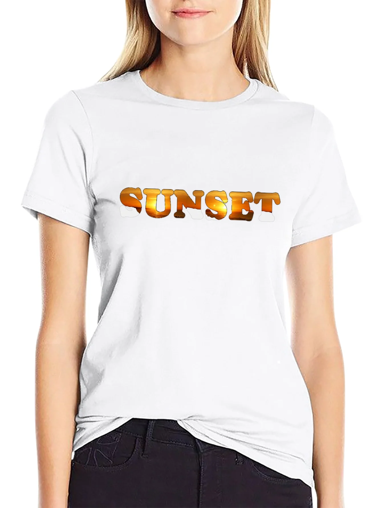 Sunset Graphic Black T-Shirt
