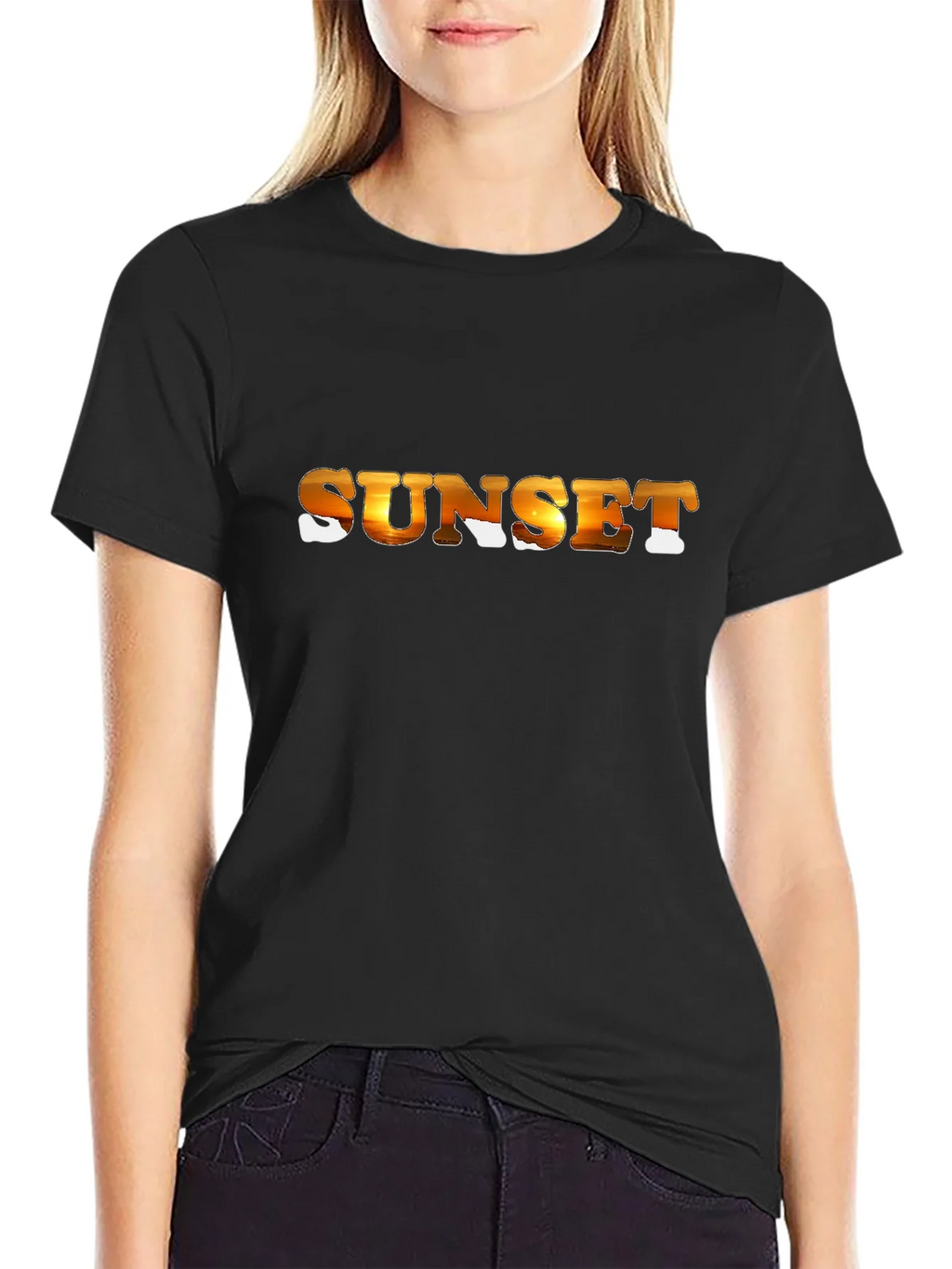 Sunset Graphic Black T-Shirt