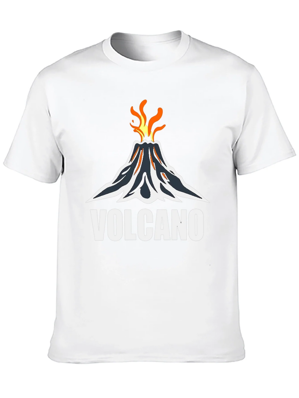Volcano Graphic Tee - Black Cotton T-Shirt