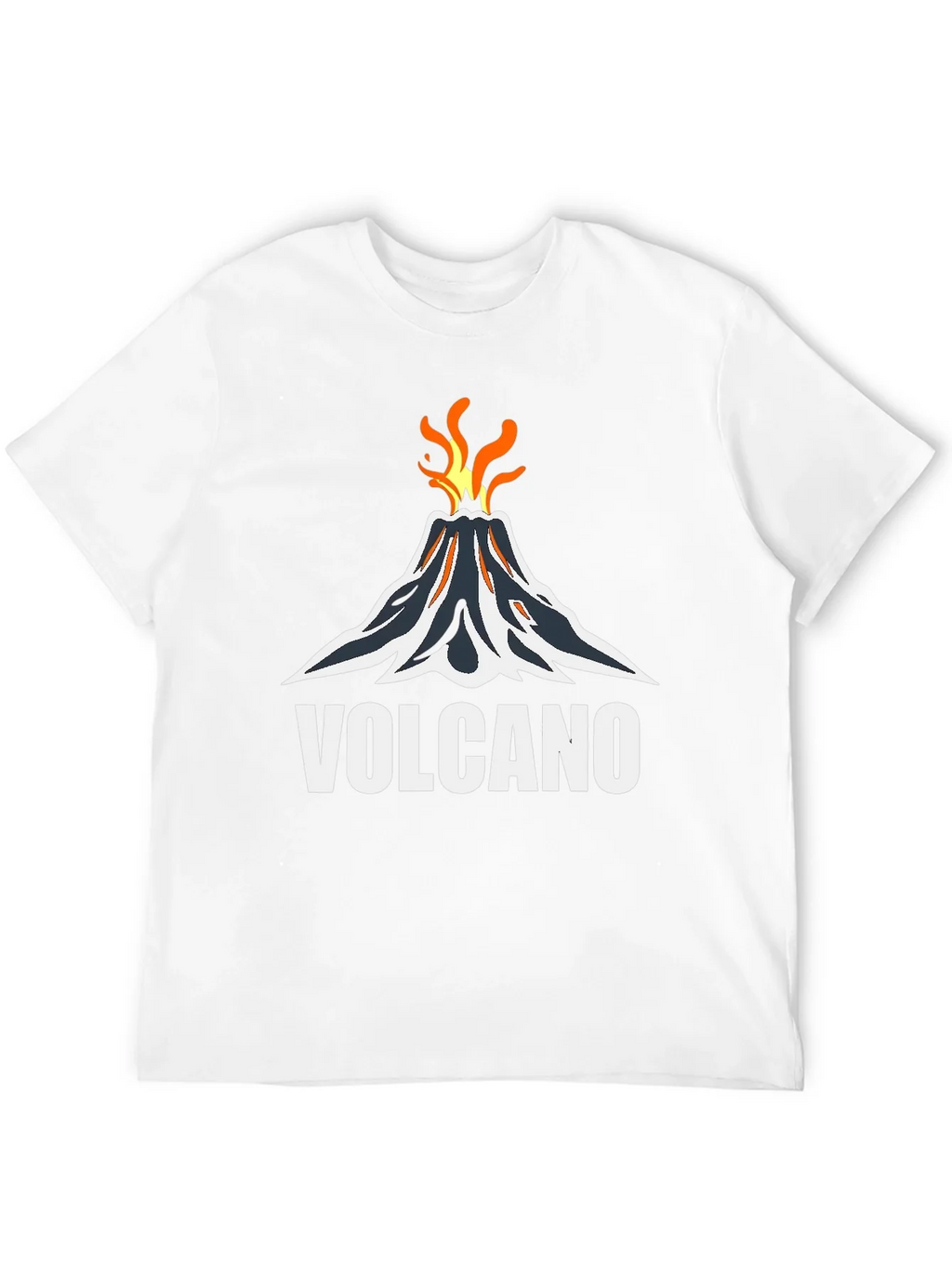 Volcano Graphic Tee - Black Cotton T-Shirt