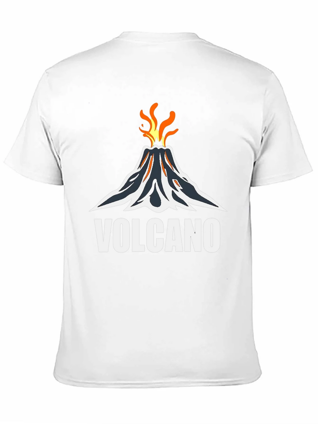 Volcano Graphic Tee - Black Cotton T-Shirt