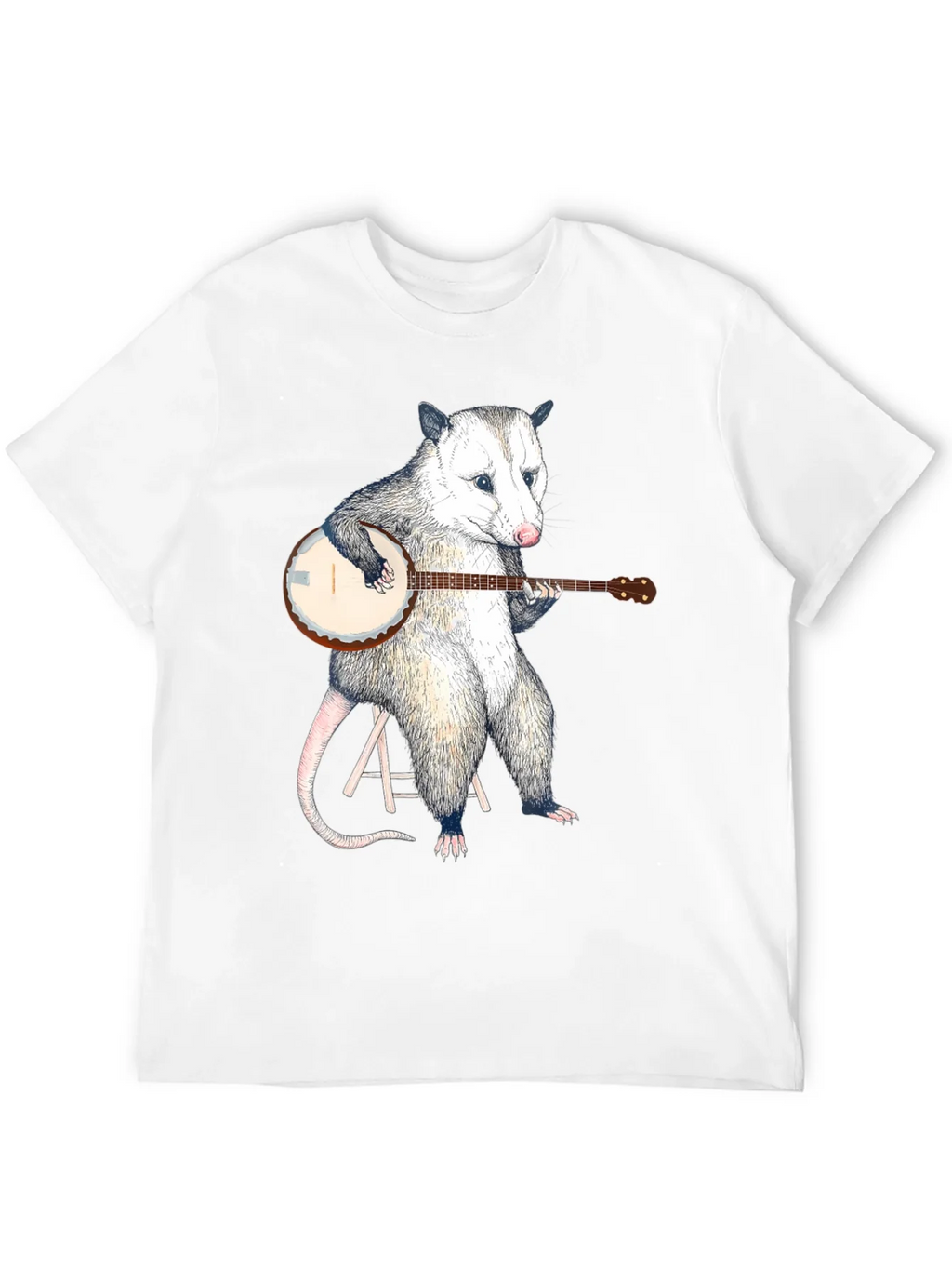 Opossum Banjo Black T-Shirt