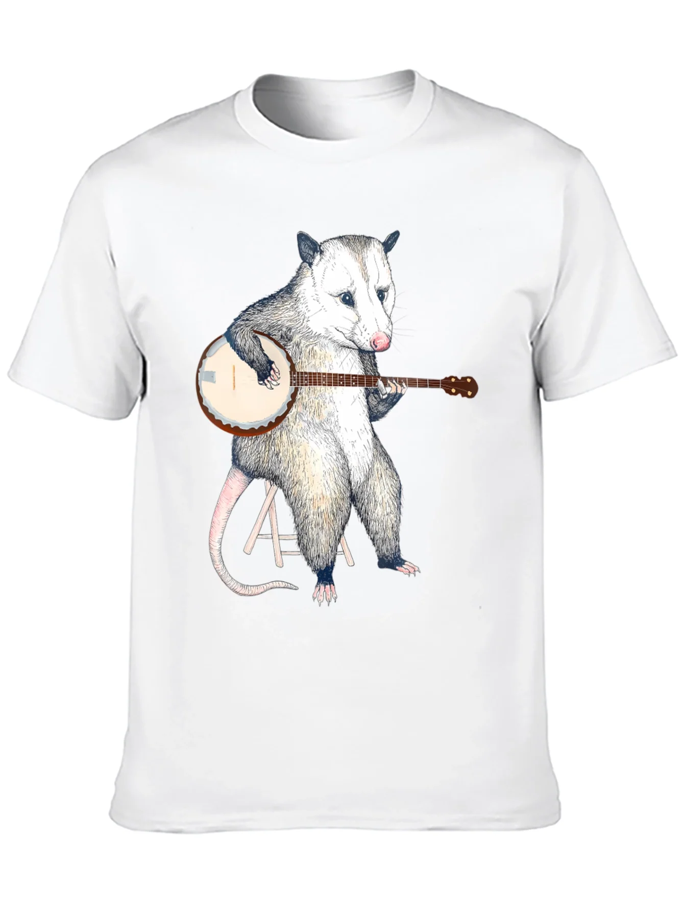 Opossum Banjo Black T-Shirt