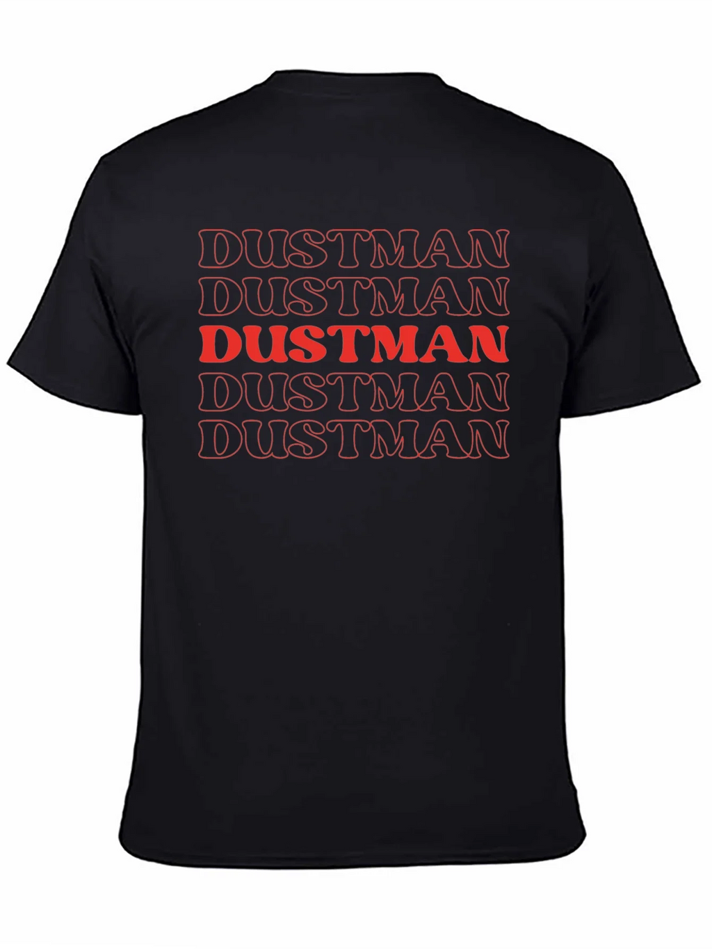 Dustman Retro Graphic Print Crew Neck Tee
