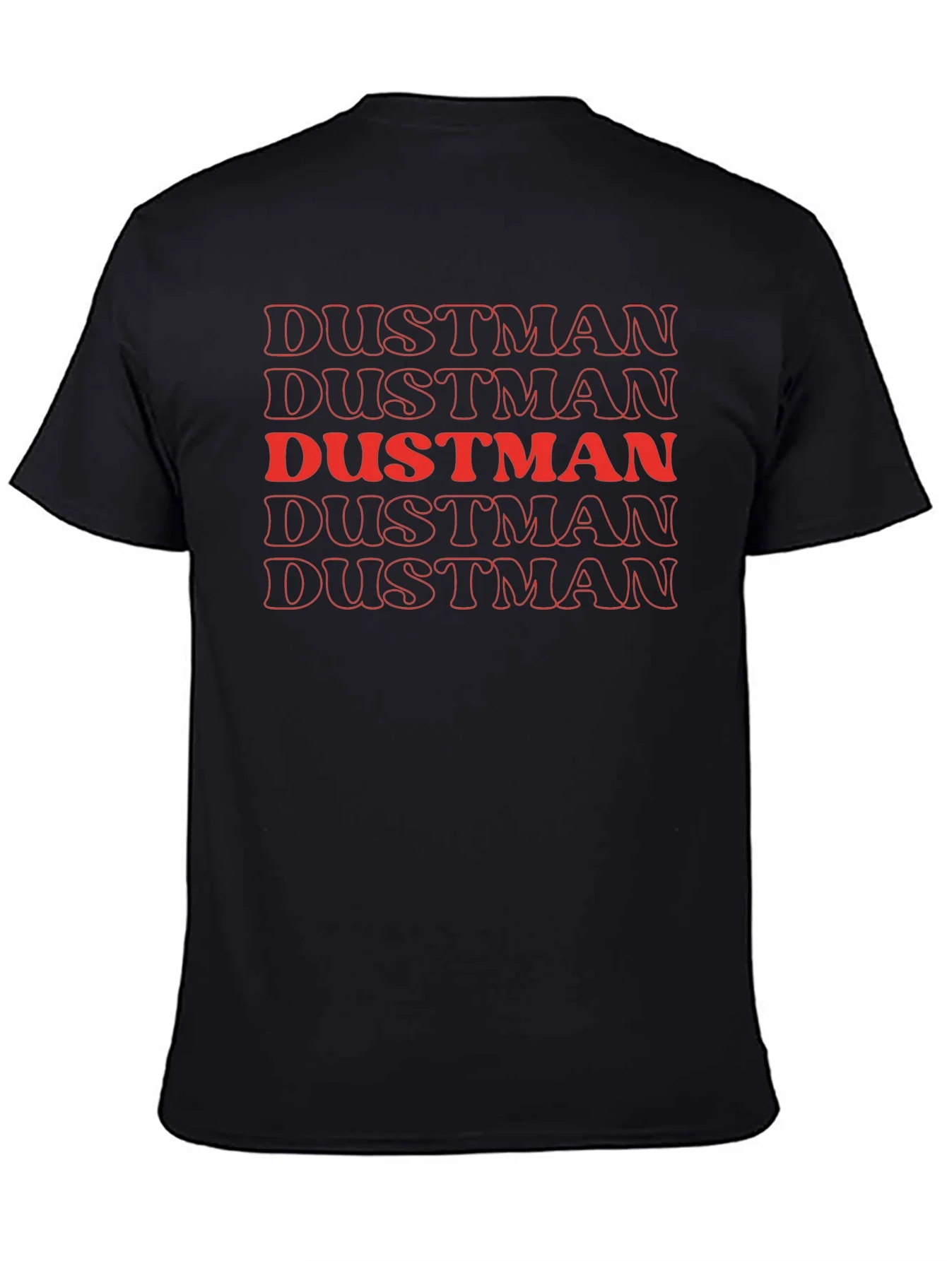 Dustman Retro Graphic Print Crew Neck Tee