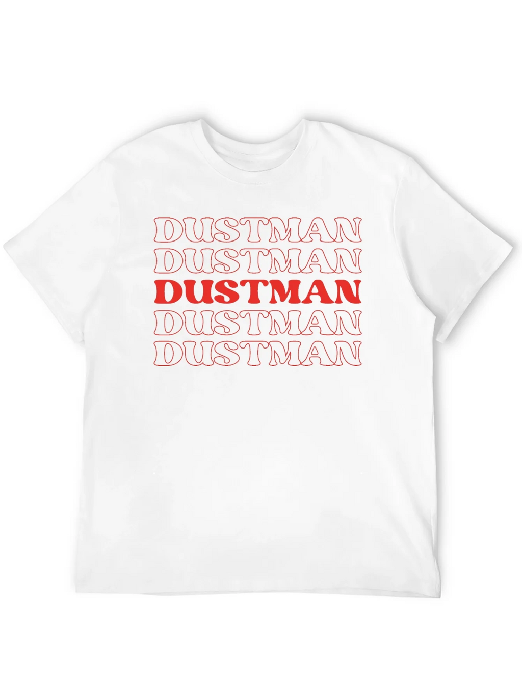 Dustman Retro Graphic Print Crew Neck Tee