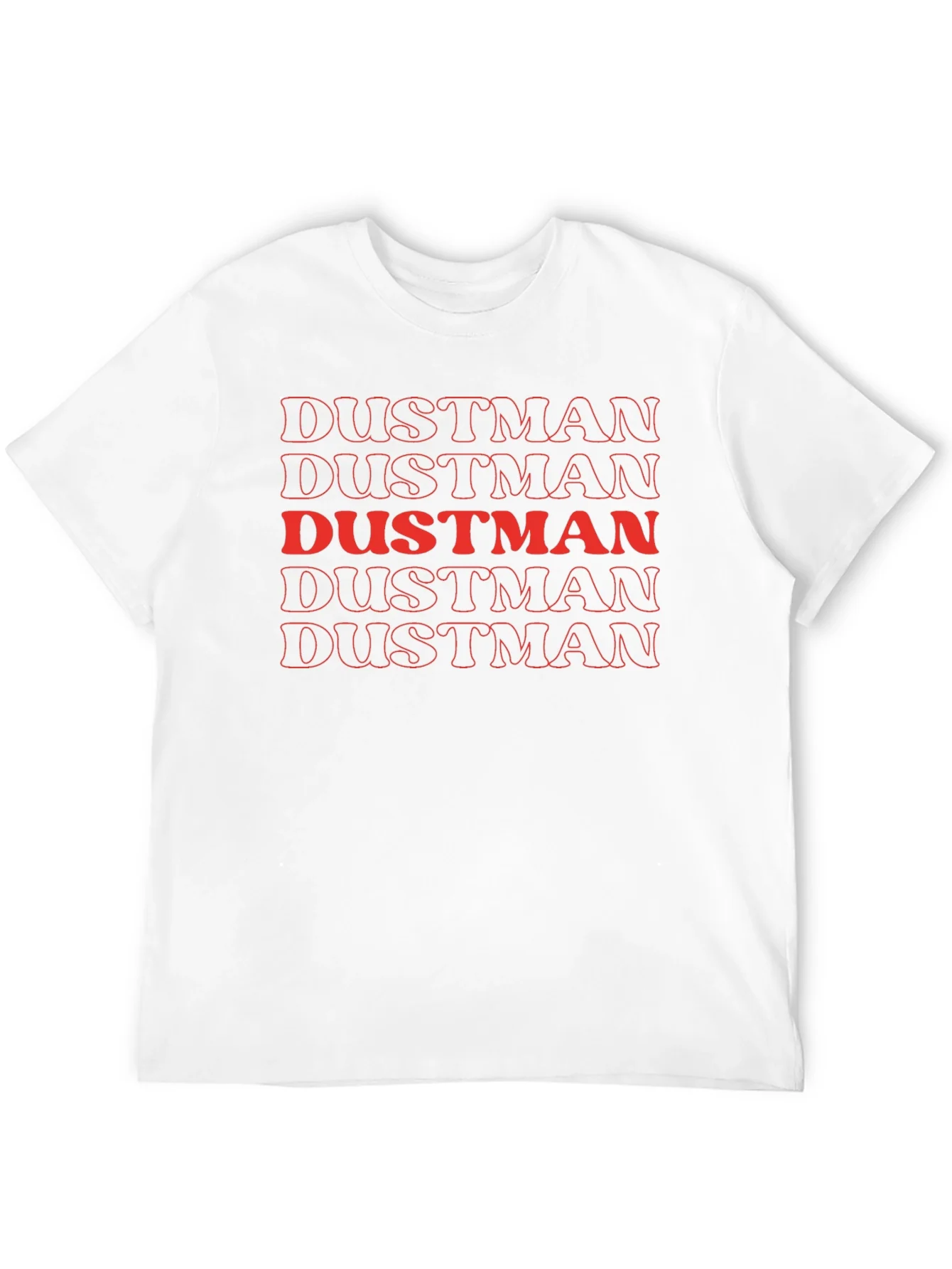 Dustman Retro Graphic Print Crew Neck Tee