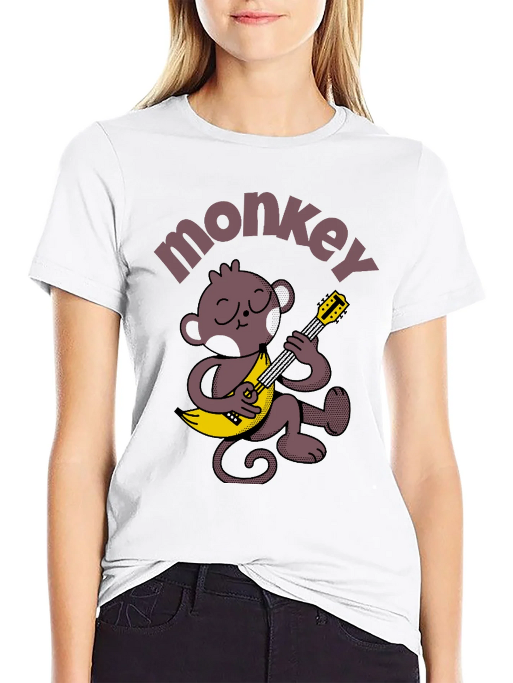 Monkey Banana Guitar T-Shirt