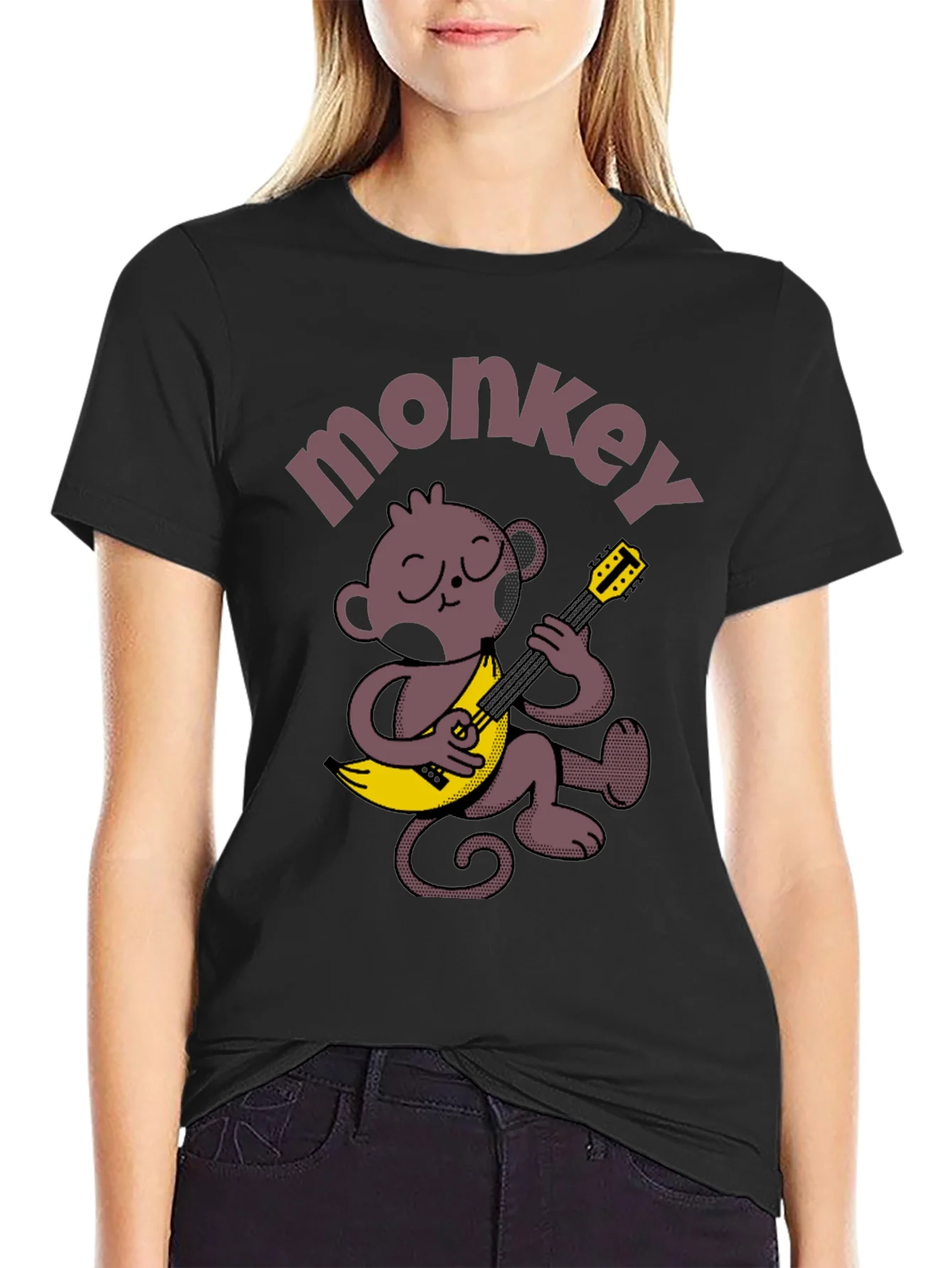Monkey Banana Guitar T-Shirt