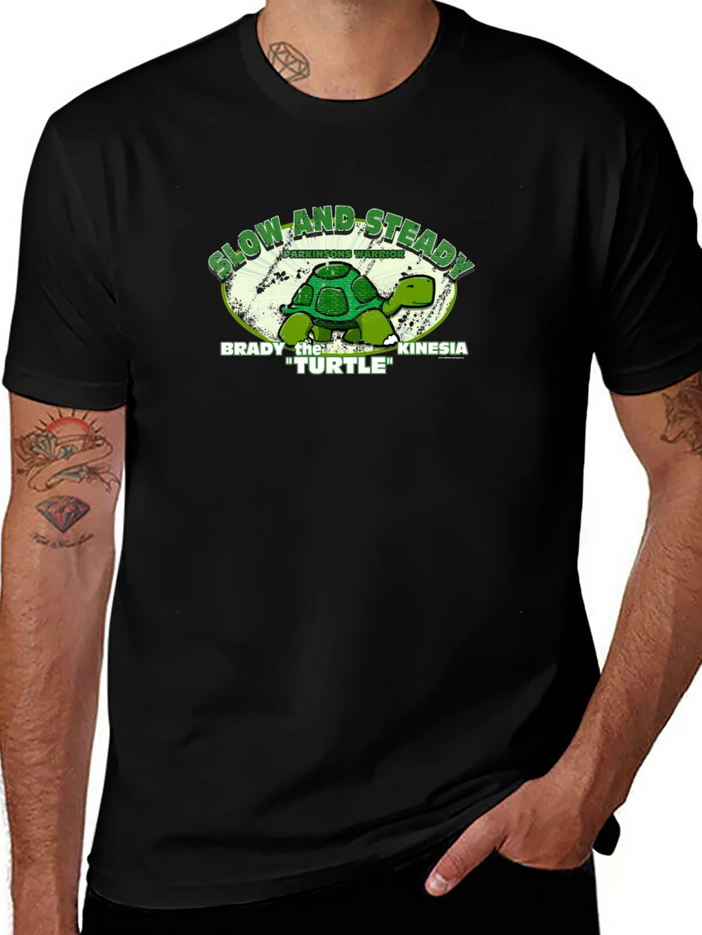 Slow and Steady Turtle T-Shirt - Parkinsons Warrior
