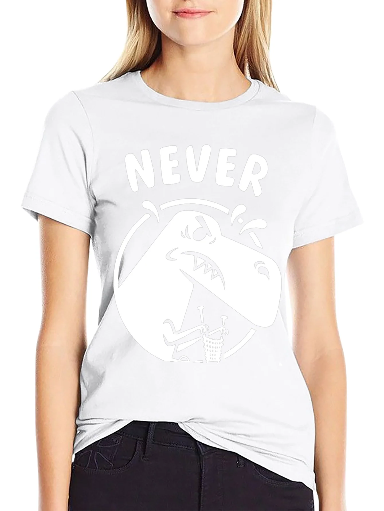 Never T-Rex Black Graphic Tee