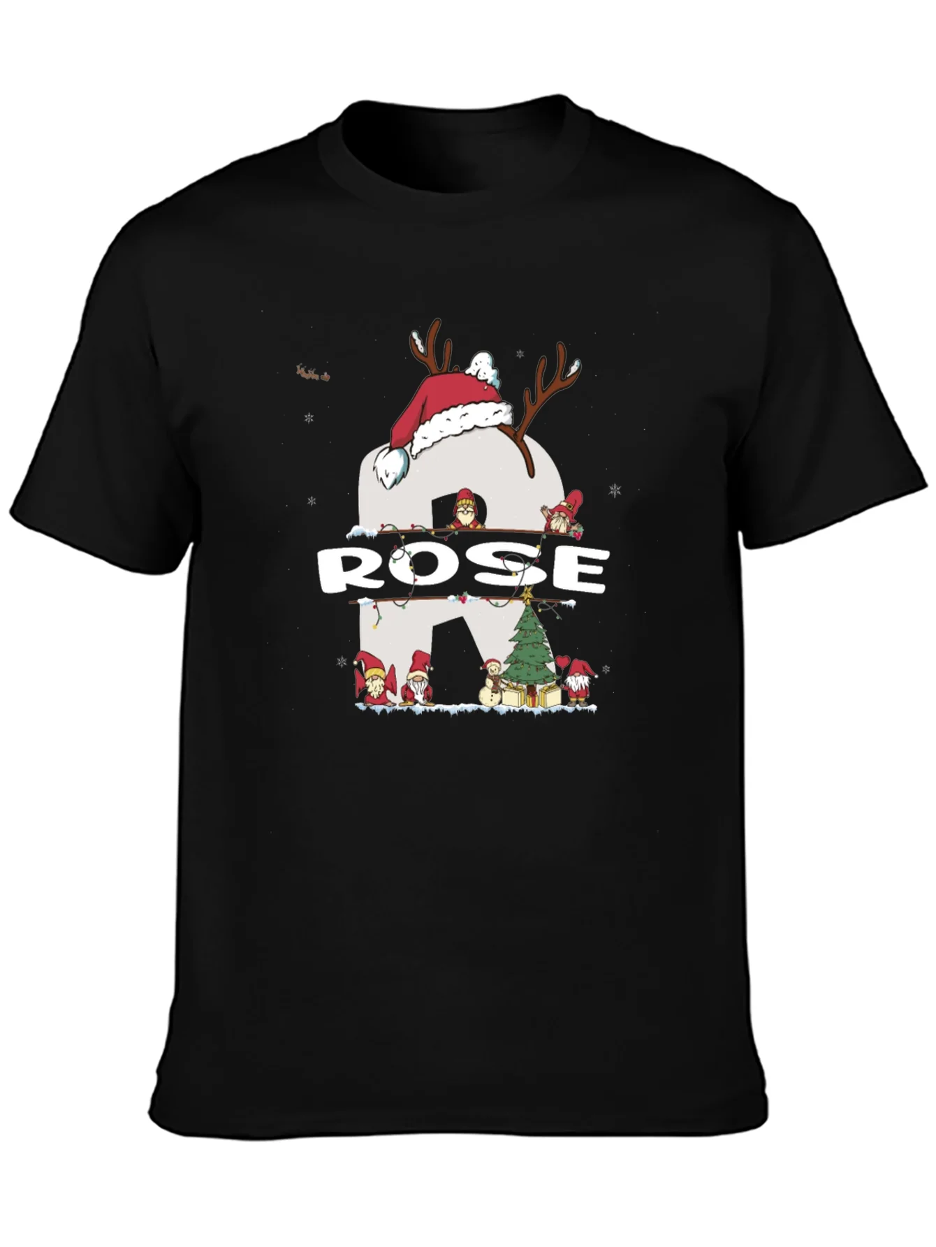 Rose Christmas Gnome T-Shirt