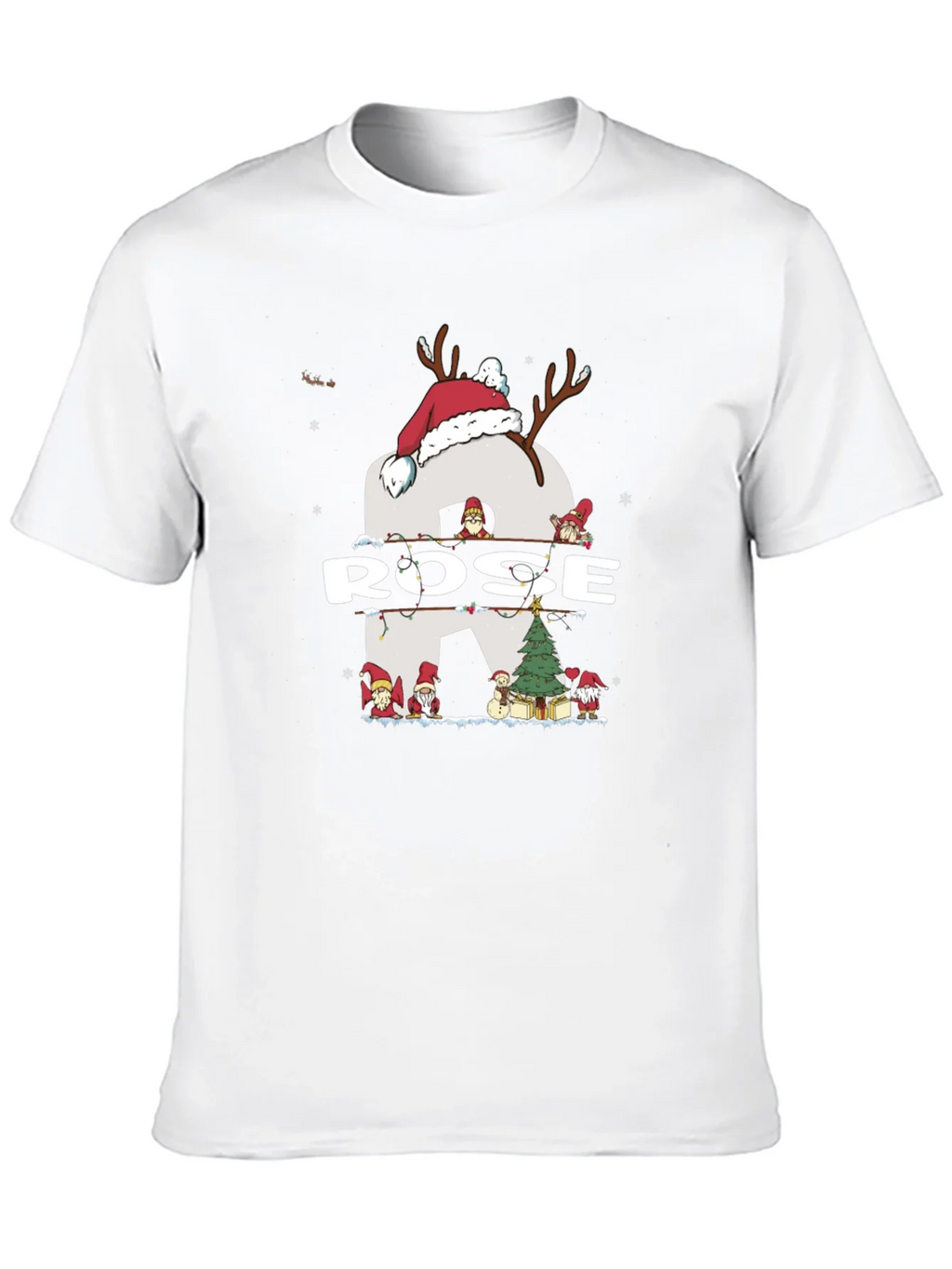 Rose Christmas Gnome T-Shirt