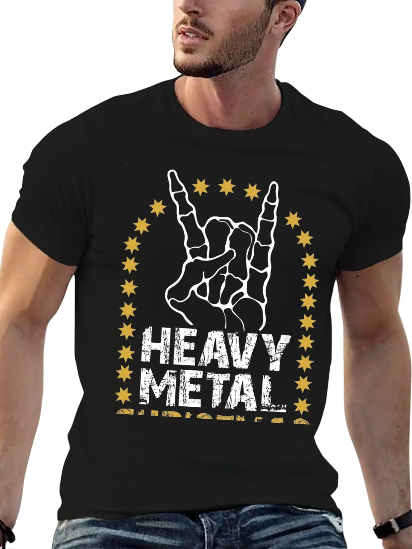 Heavy Metal Skeleton Hand T-Shirt