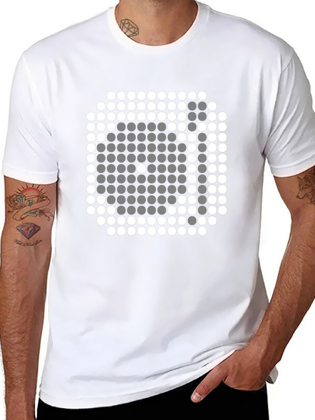 Pixel Art Dice Graphic Tee - Trendy Black Shirt