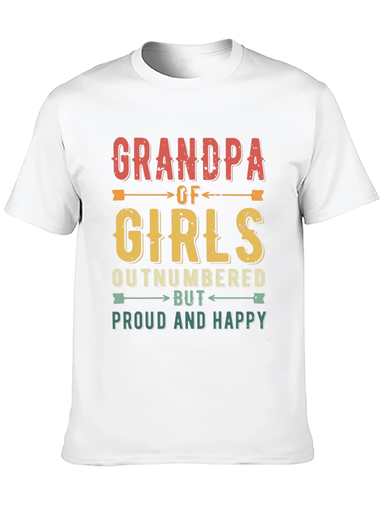 Grandpa of Girls T-Shirt - Proud & Happy