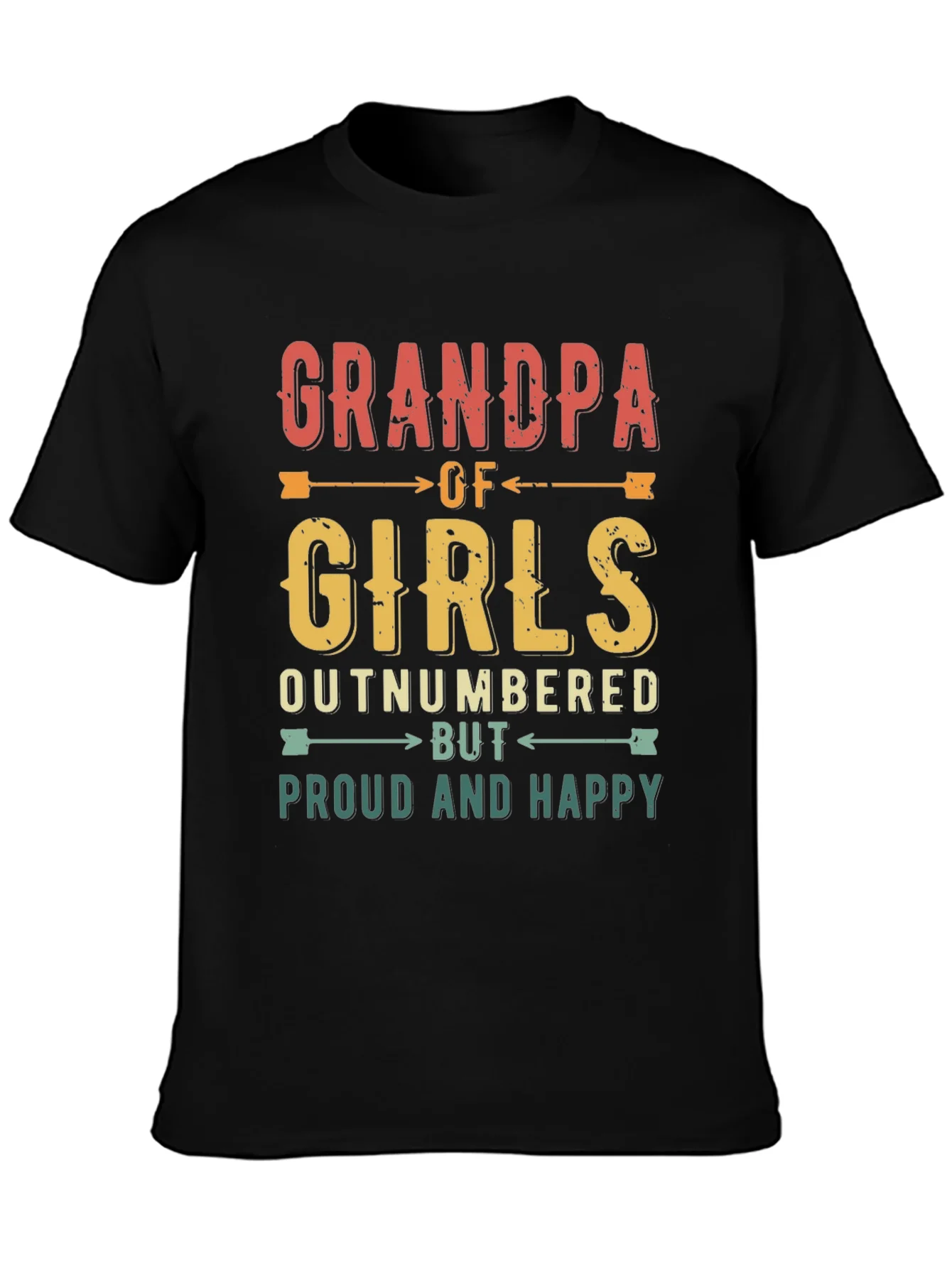 Grandpa of Girls T-Shirt - Proud & Happy
