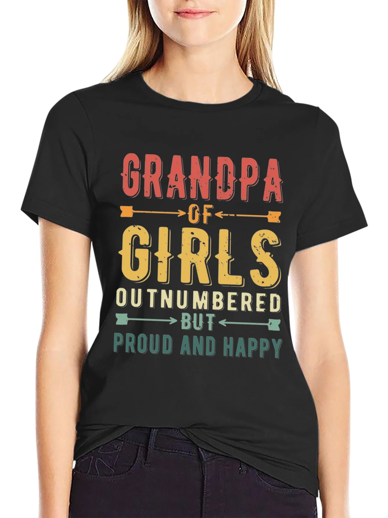 Grandpa of Girls T-Shirt - Proud & Happy