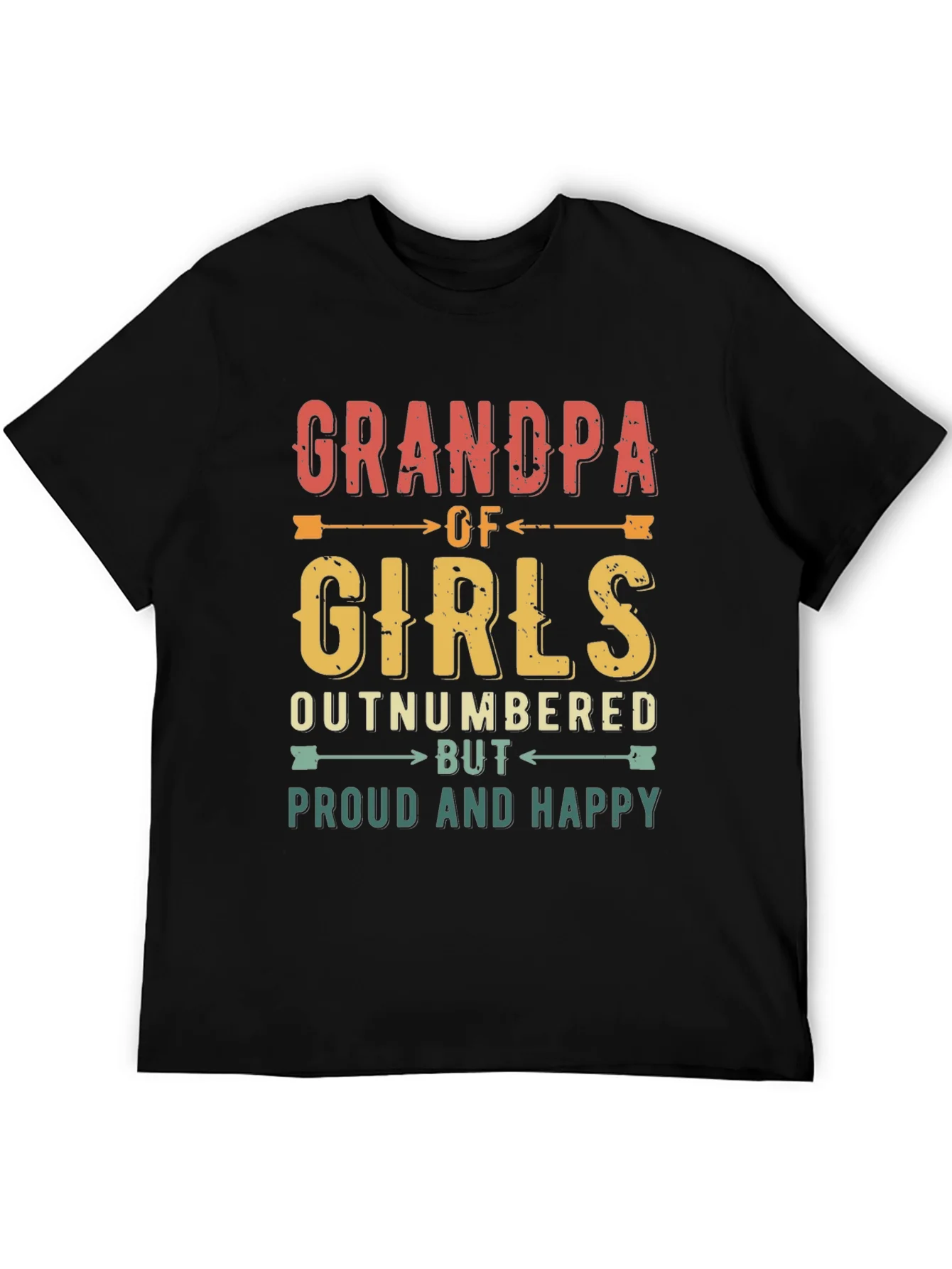 Grandpa of Girls T-Shirt - Proud & Happy