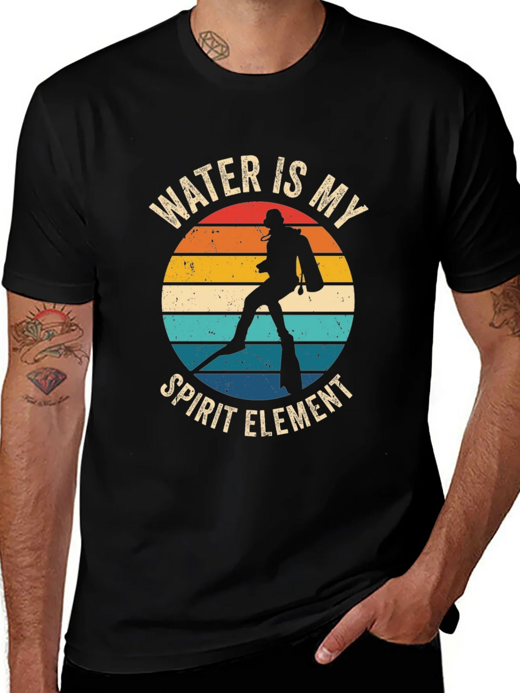 Water Is My Spirit Element Diver T-Shirt