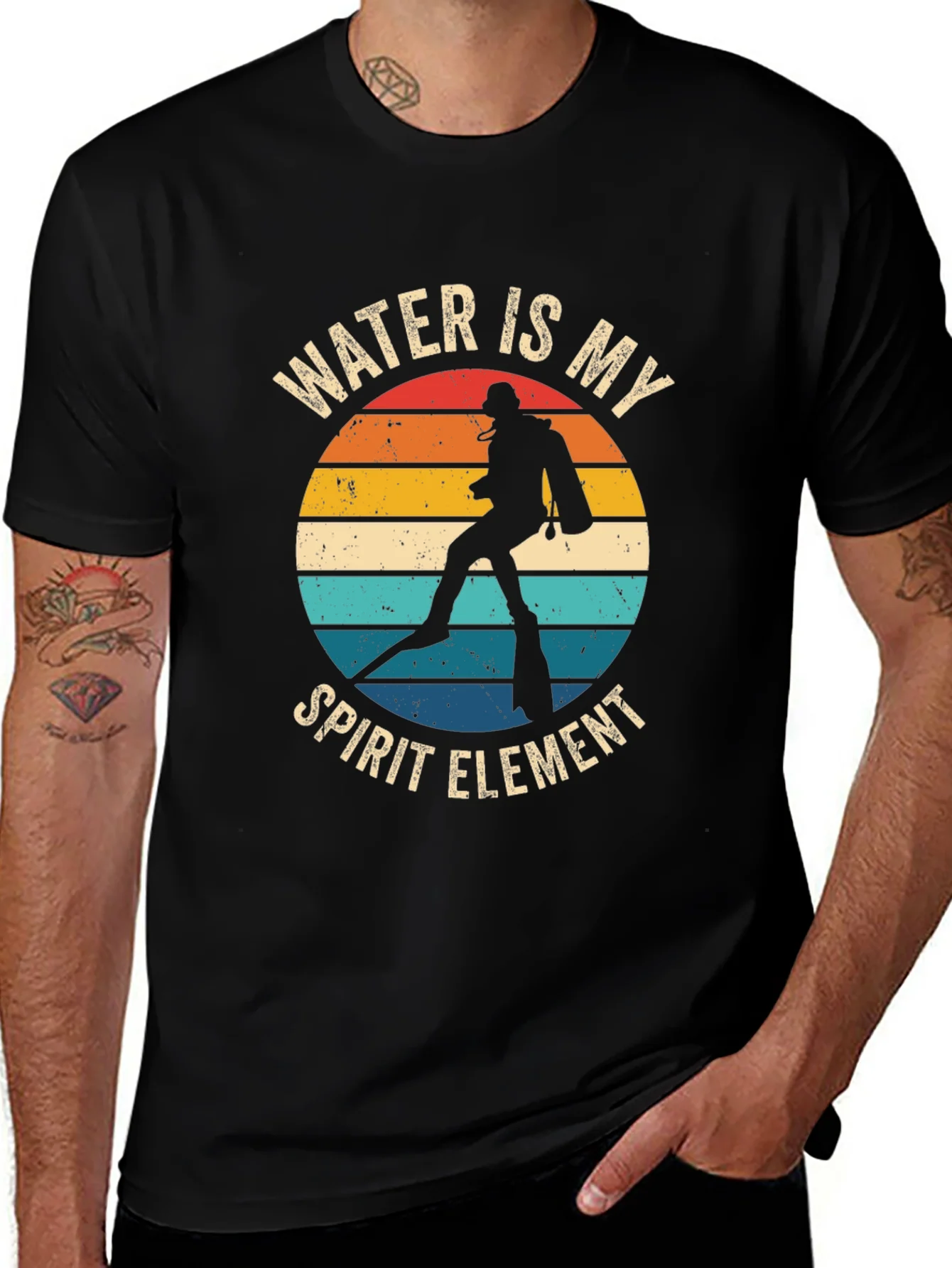 Water Is My Spirit Element Diver T-Shirt
