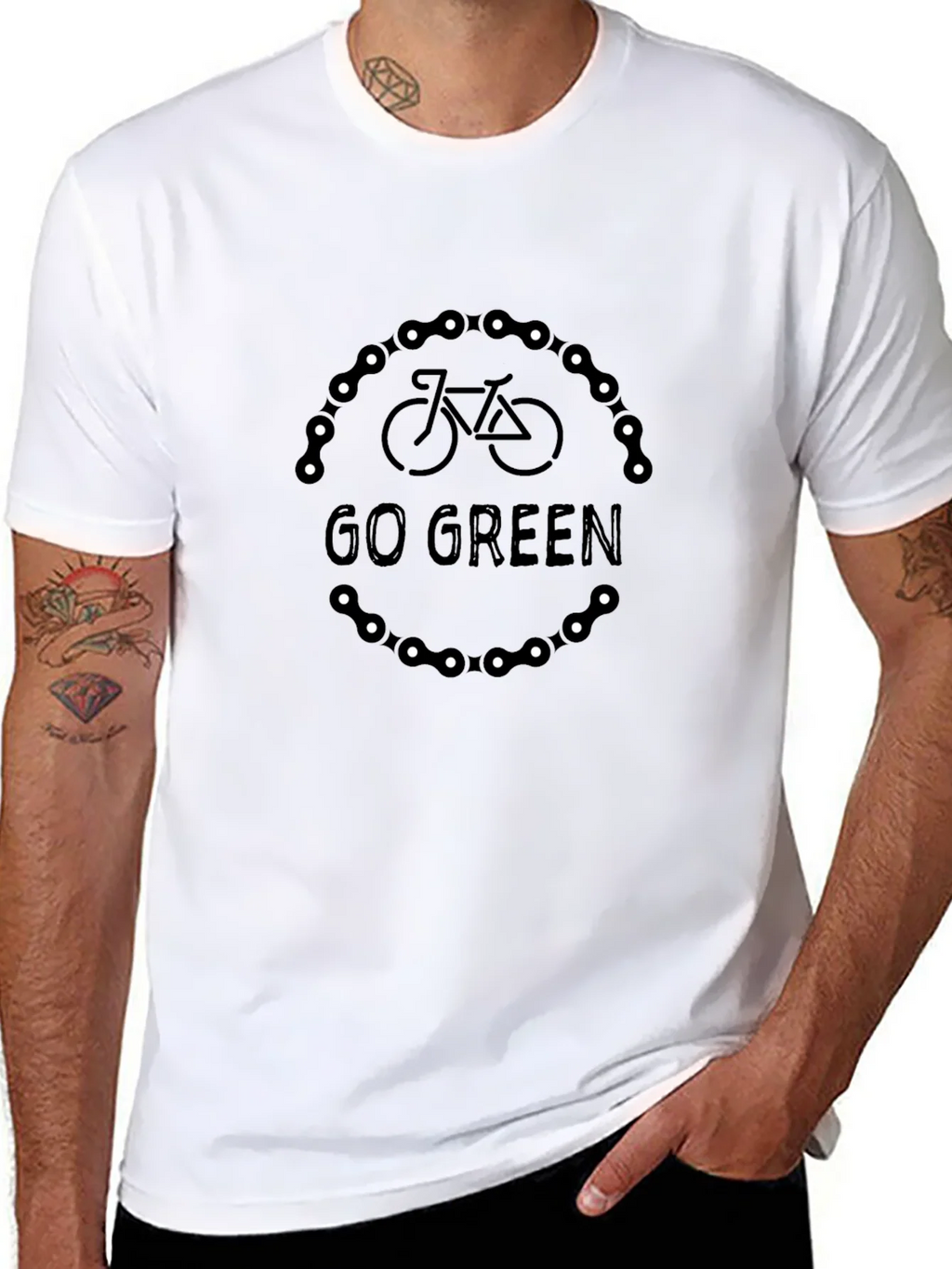 Go Green Bicycle Chain Tee