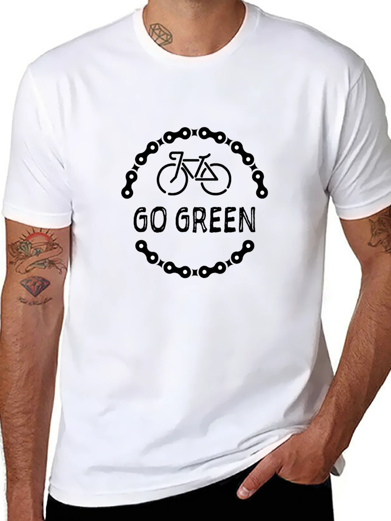 Go Green Bicycle Chain Tee