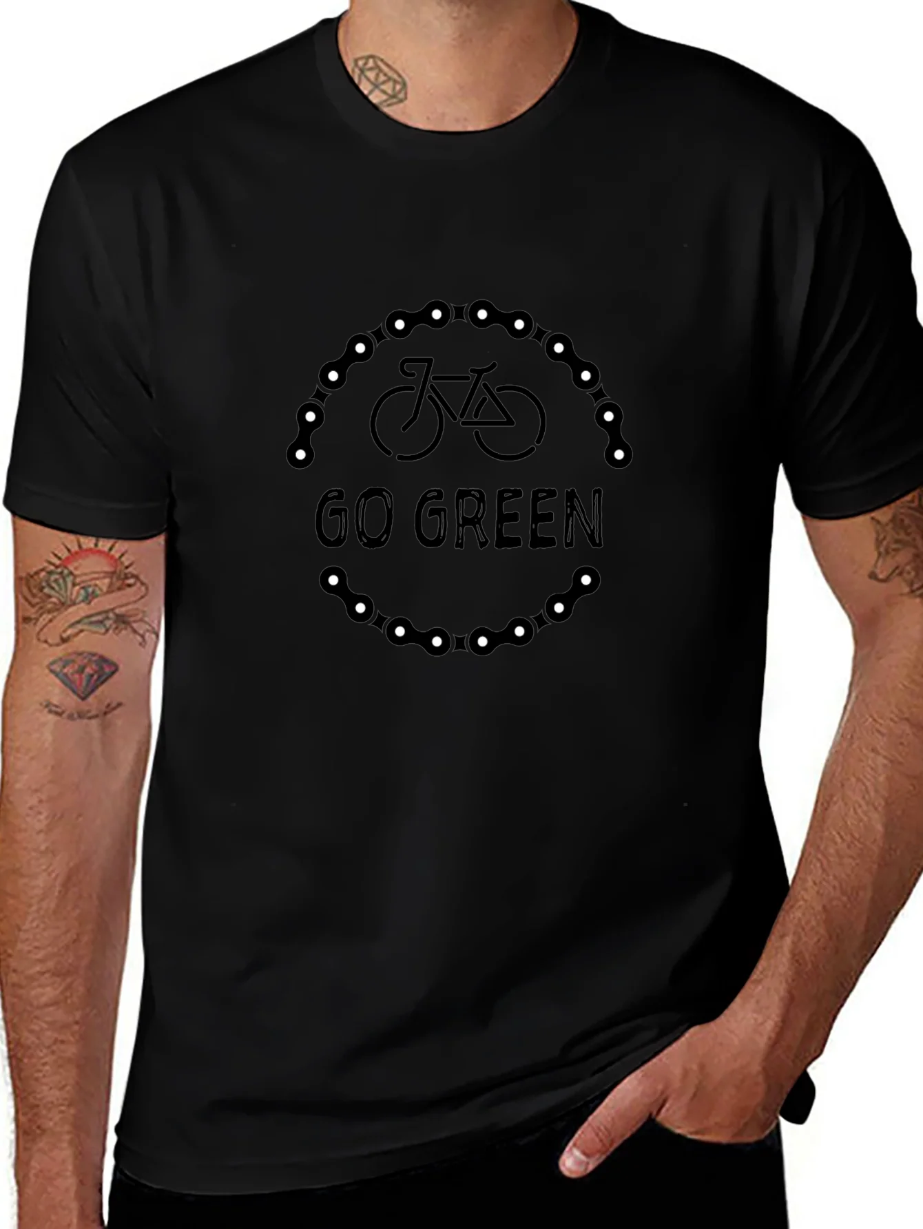 Go Green Bicycle Chain Tee