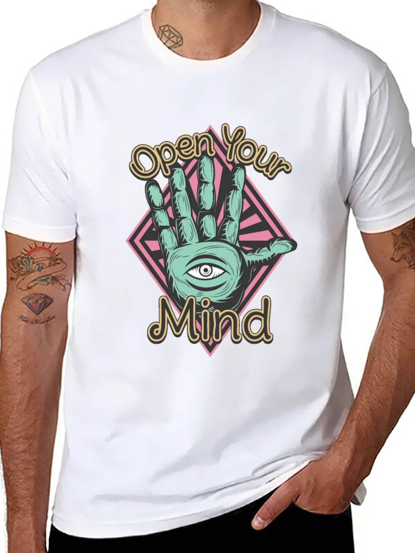 Open Your Mind T-Shirt - Third Eye Hand Graphic Tee