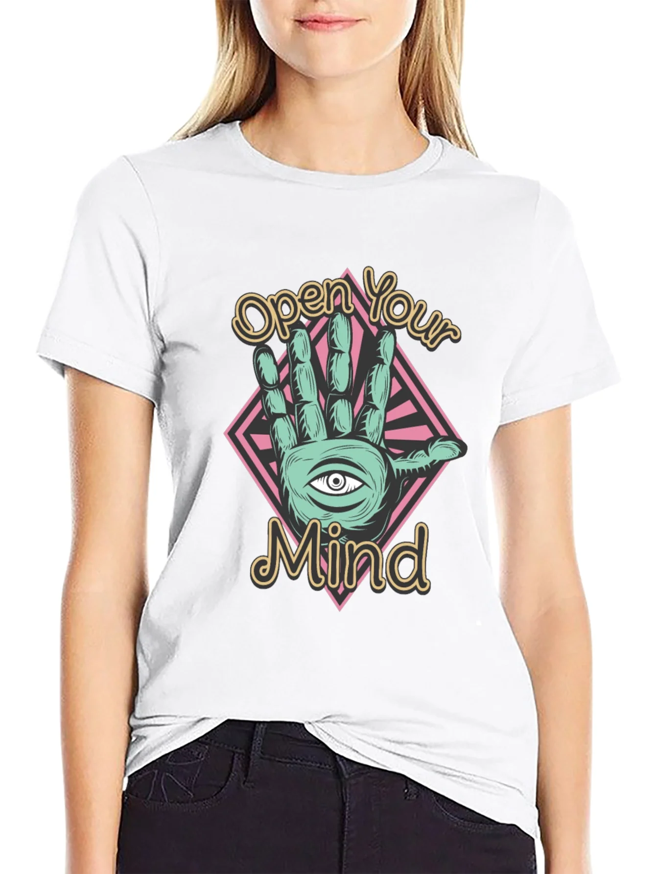 Open Your Mind T-Shirt - Third Eye Hand Graphic Tee