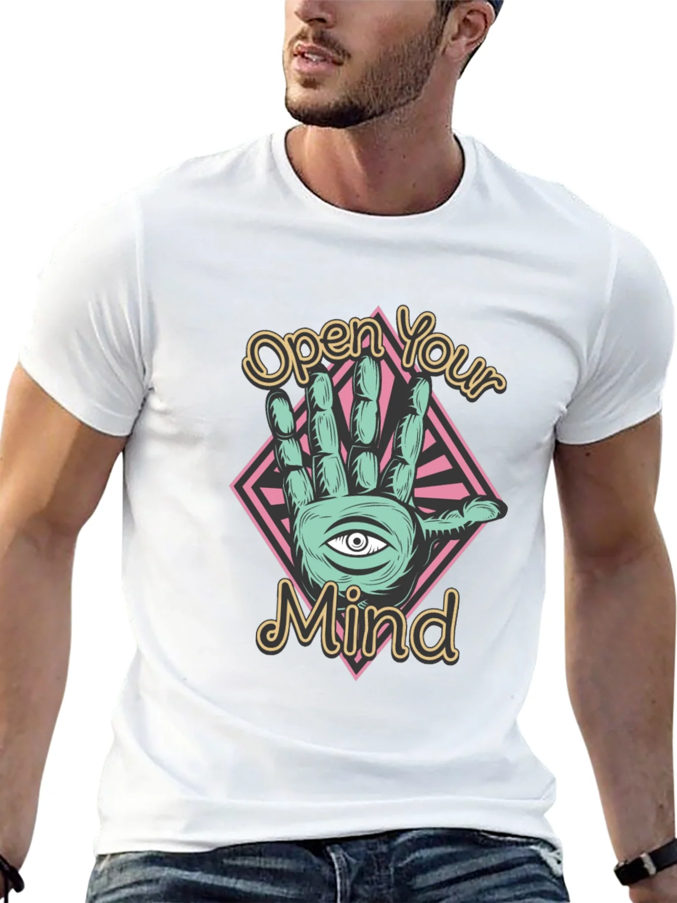 Open Your Mind T-Shirt - Third Eye Hand Graphic Tee