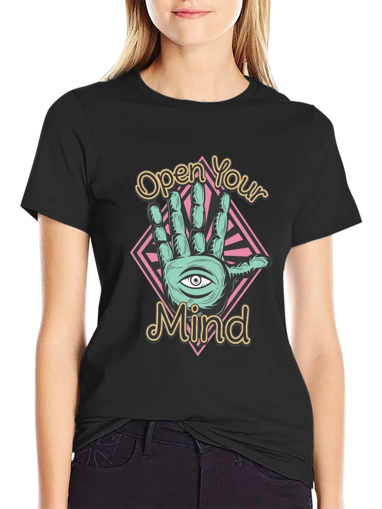 Open Your Mind T-Shirt - Third Eye Hand Graphic Tee