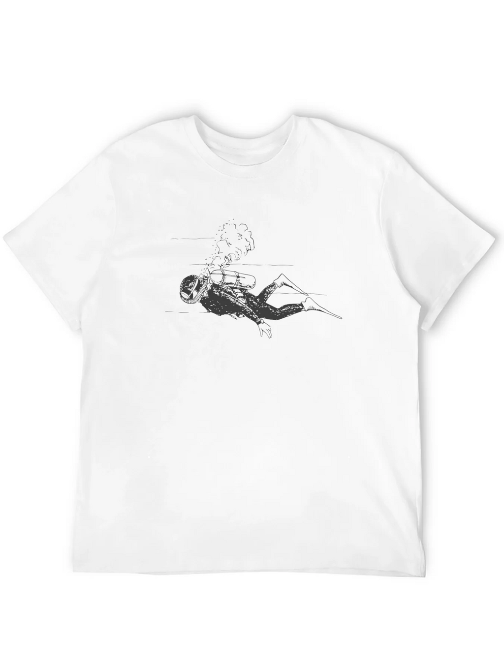 Diver Graphic Black T-Shirt - Adventure Ready