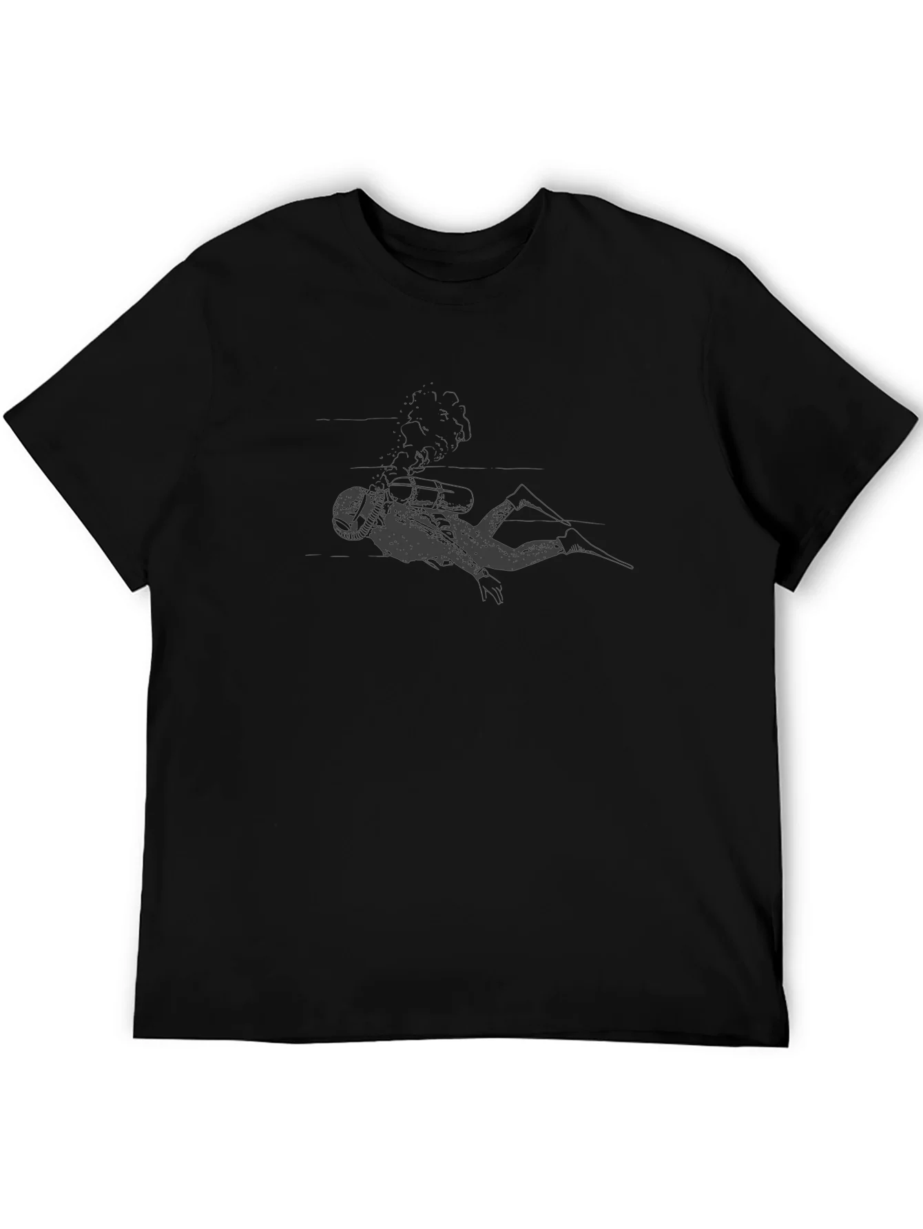 Diver Graphic Black T-Shirt - Adventure Ready