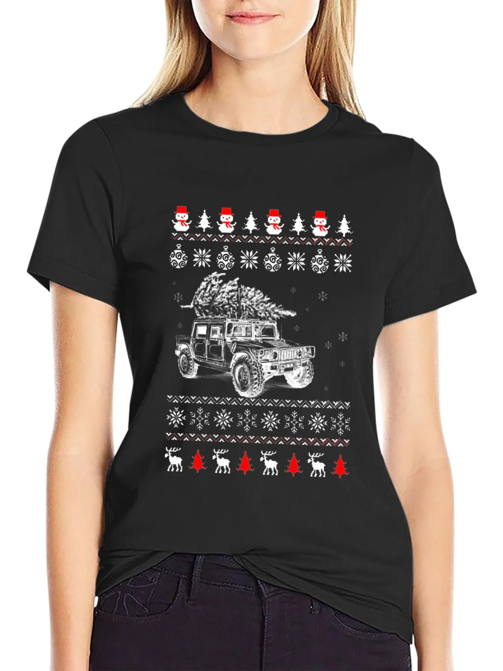 Festive Hummer Christmas T-Shirt