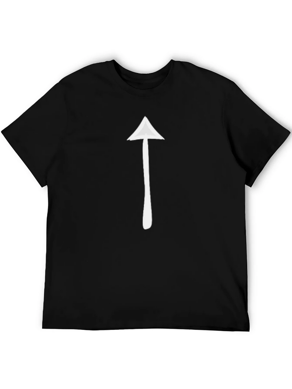 Arrow Graphic Tee - Black Cotton Casual T-Shirt