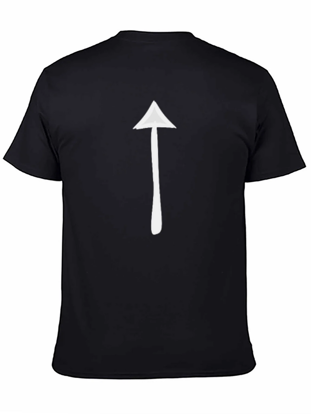 Arrow Graphic Tee - Black Cotton Casual T-Shirt