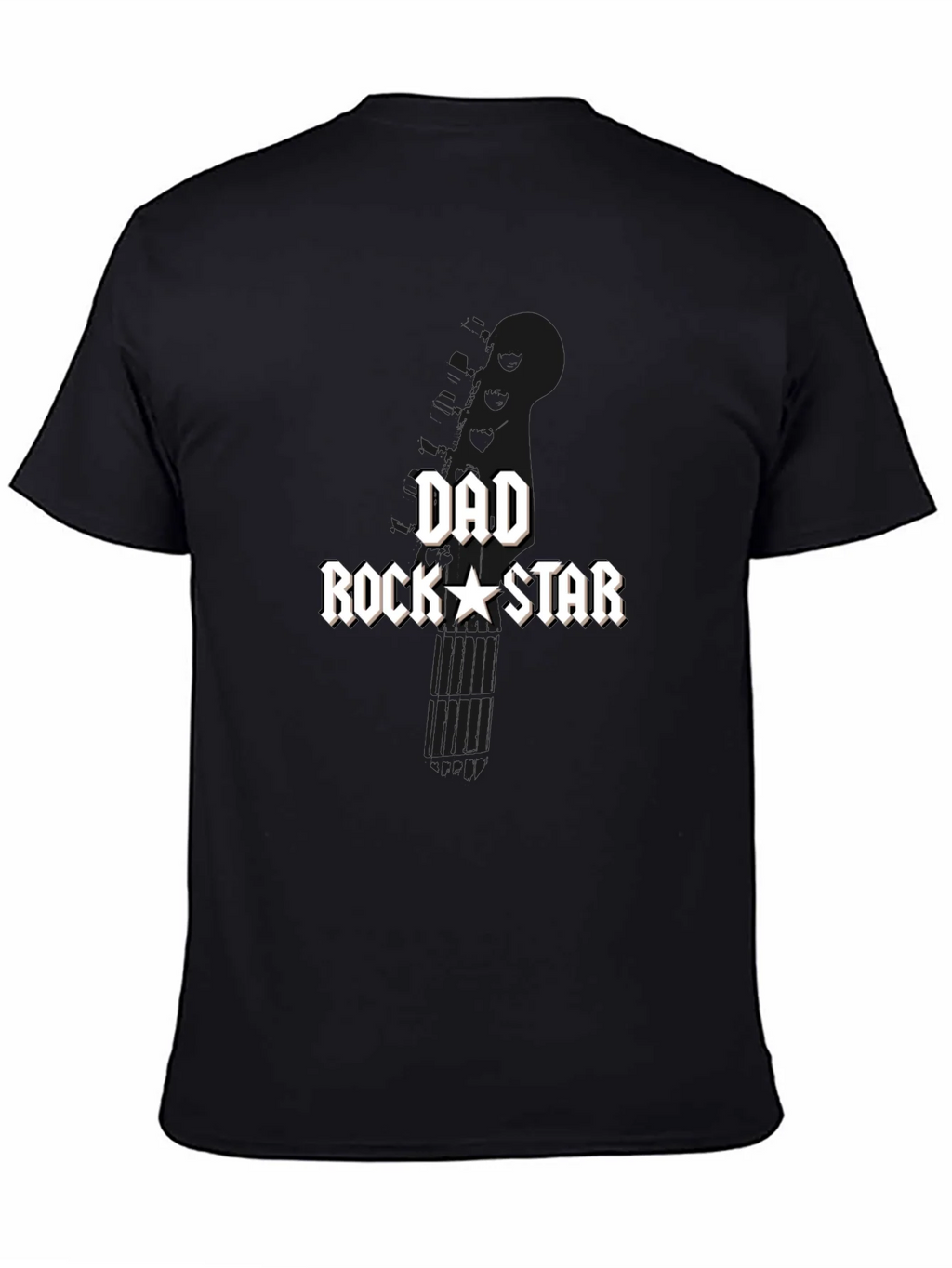 Dad Rockstar Graphic T-Shirt - Black