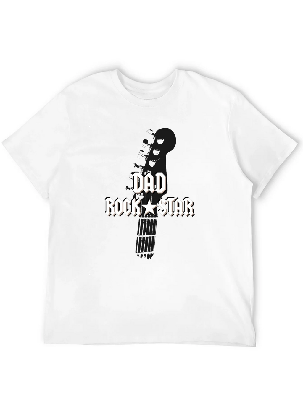 Dad Rockstar Graphic T-Shirt - Black
