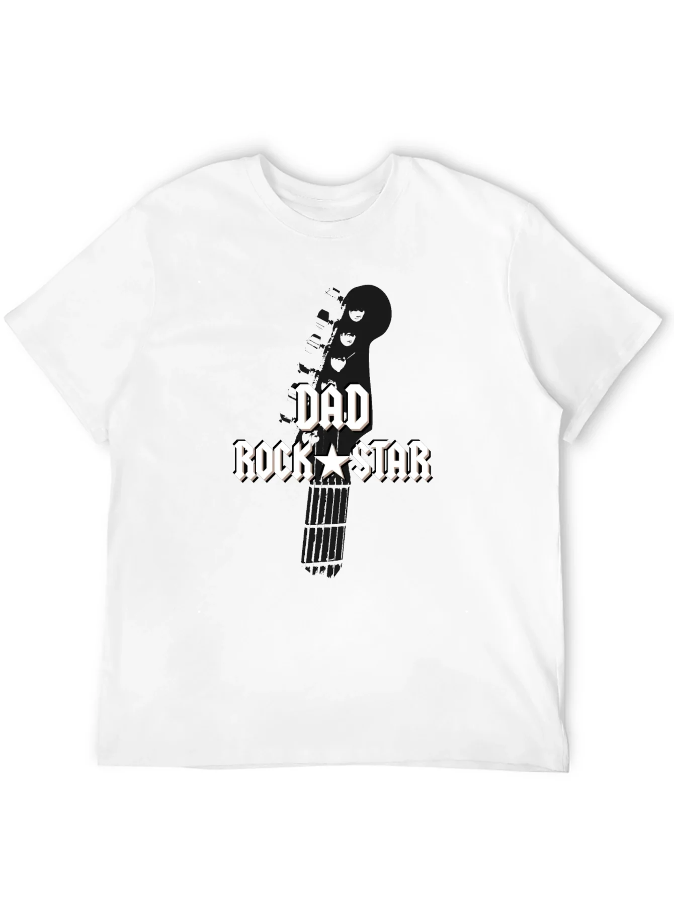 Dad Rockstar Graphic T-Shirt - Black