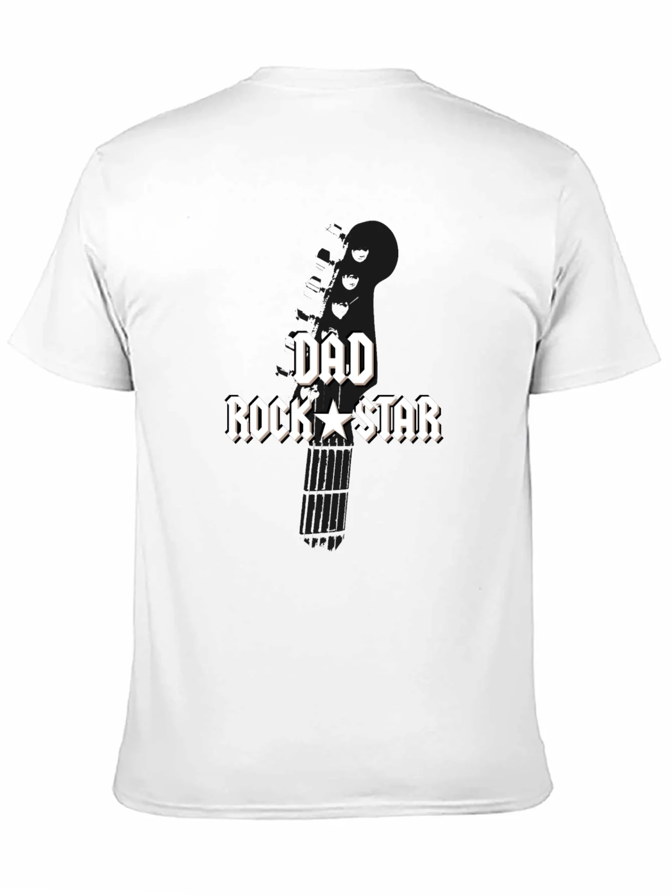 Dad Rockstar Graphic T-Shirt - Black