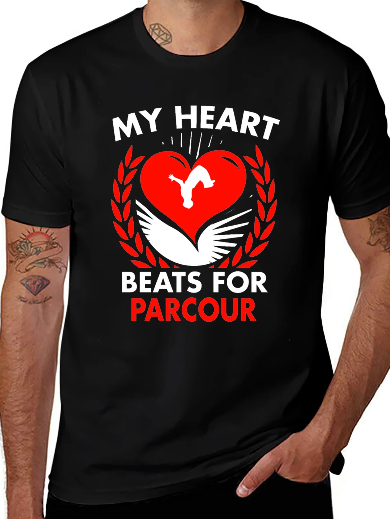 Parkour Heartbeat T-Shirt - My Heart Beats for Parkour