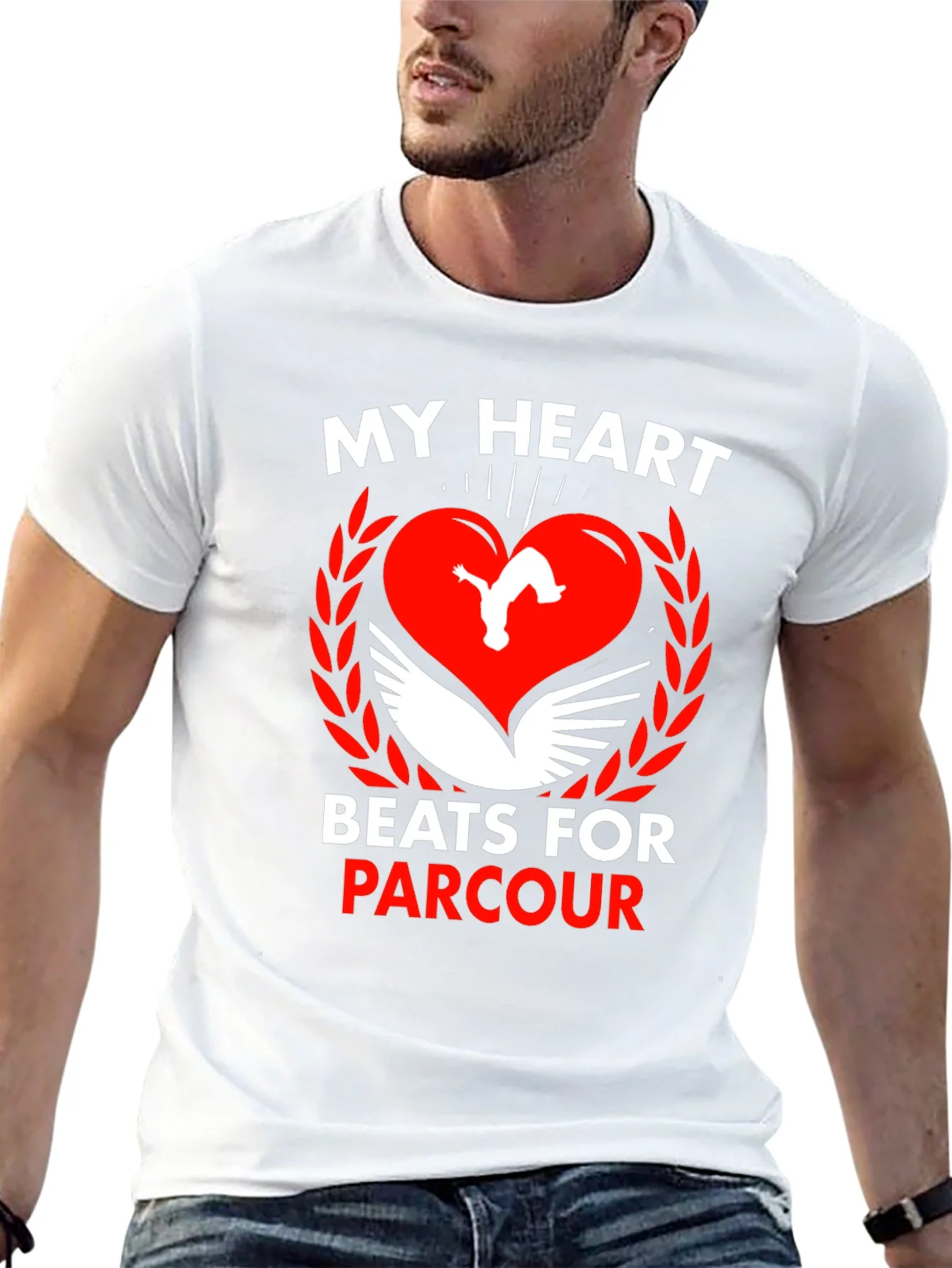 Parkour Heartbeat T-Shirt - My Heart Beats for Parkour