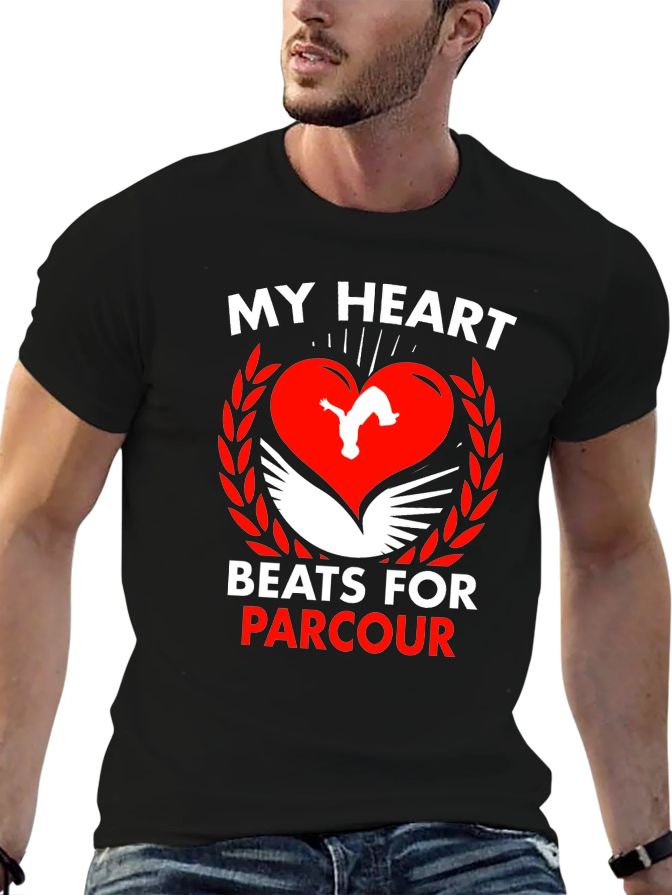 Parkour Heartbeat T-Shirt - My Heart Beats for Parkour
