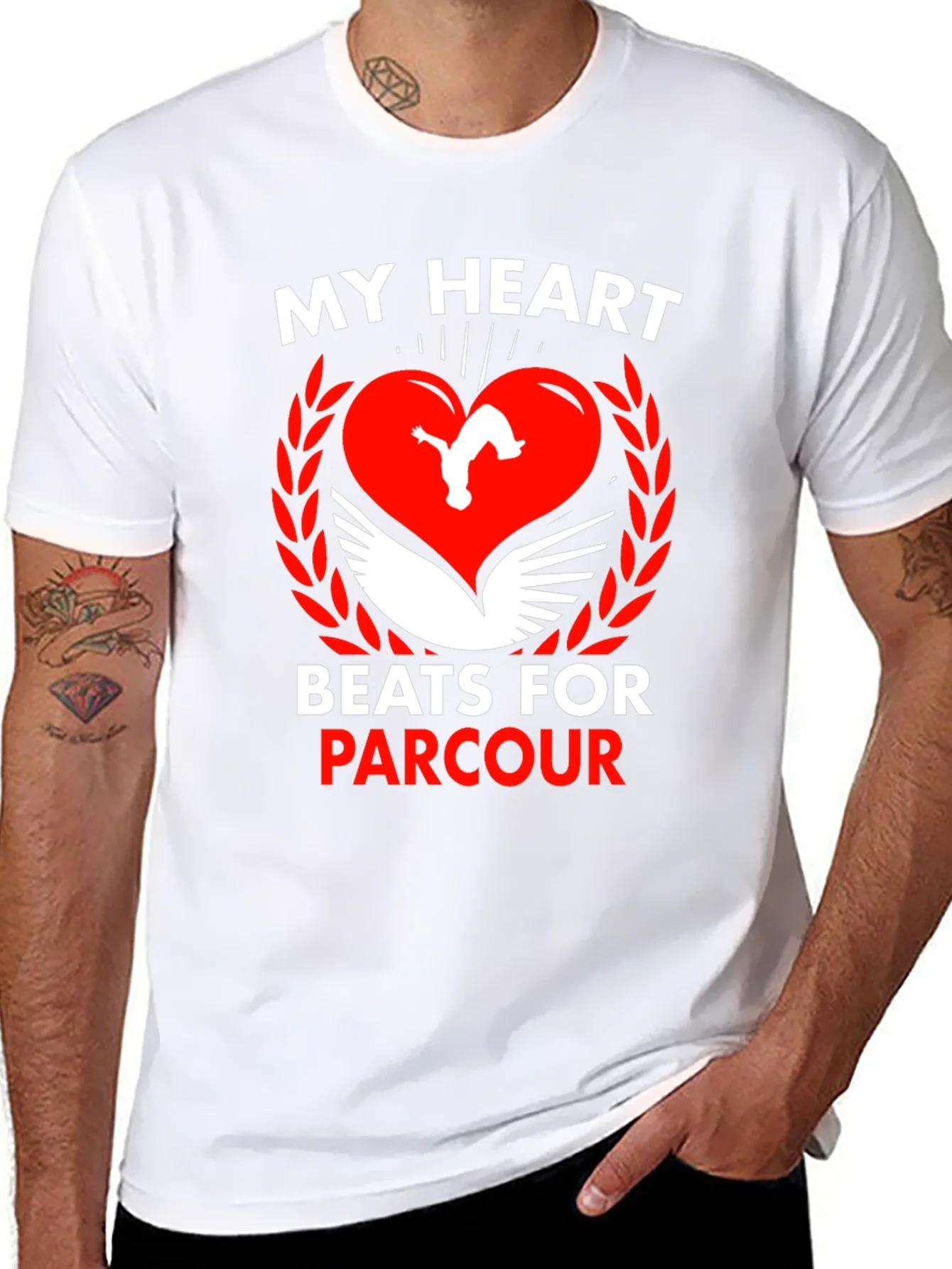 Parkour Heartbeat T-Shirt - My Heart Beats for Parkour