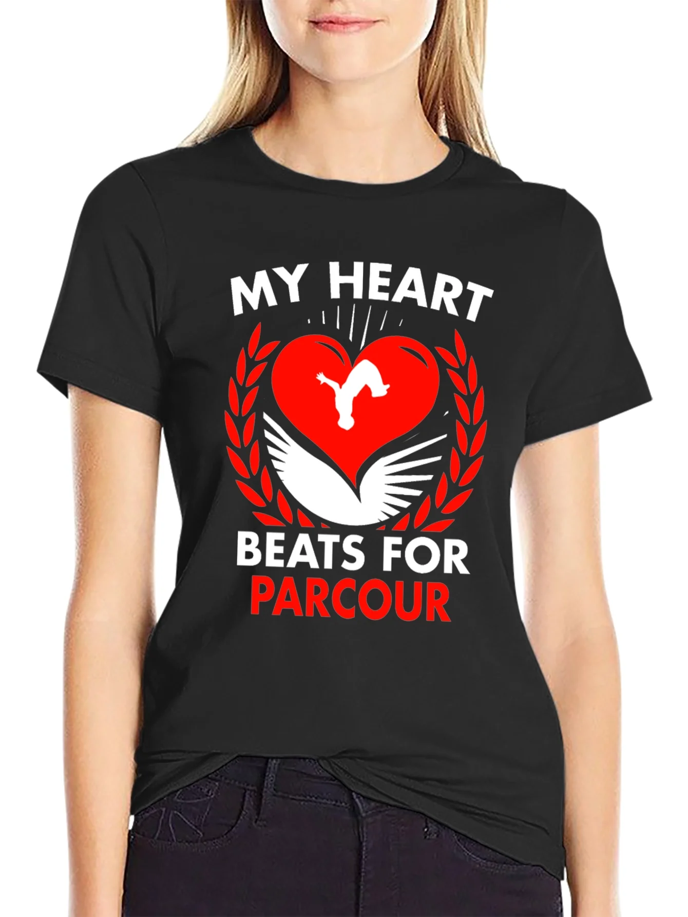 Parkour Heartbeat T-Shirt - My Heart Beats for Parkour