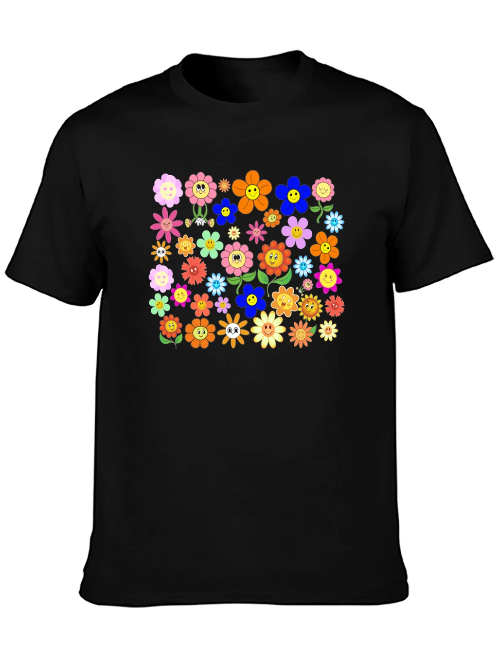 Groovy Flower Power T-Shirt - Retro Floral Tee