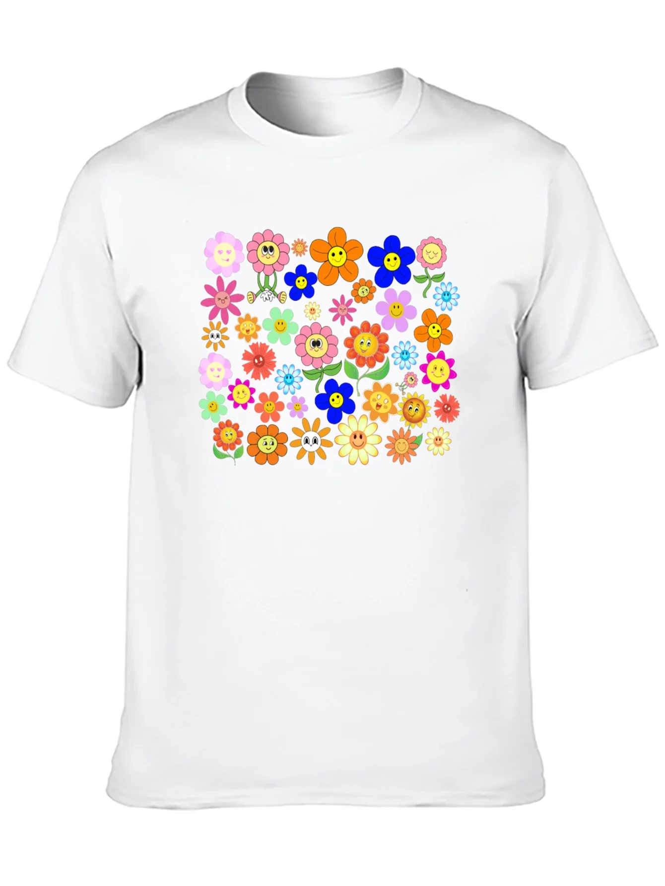 Groovy Flower Power T-Shirt - Retro Floral Tee